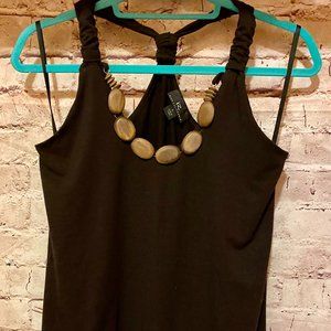 BLACK STRIPED BLOUSE FOR LADIES SIZE L